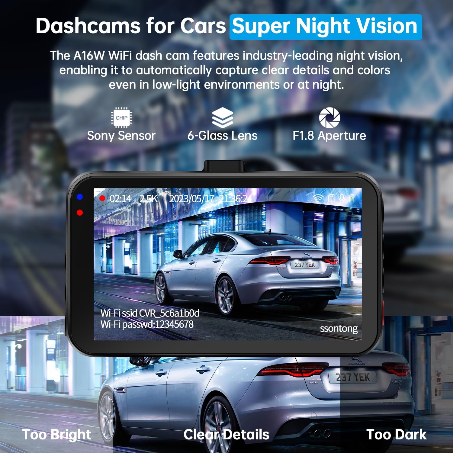 2.5K QHD Dash Cam Front and Rear with 64GB Card — image 4