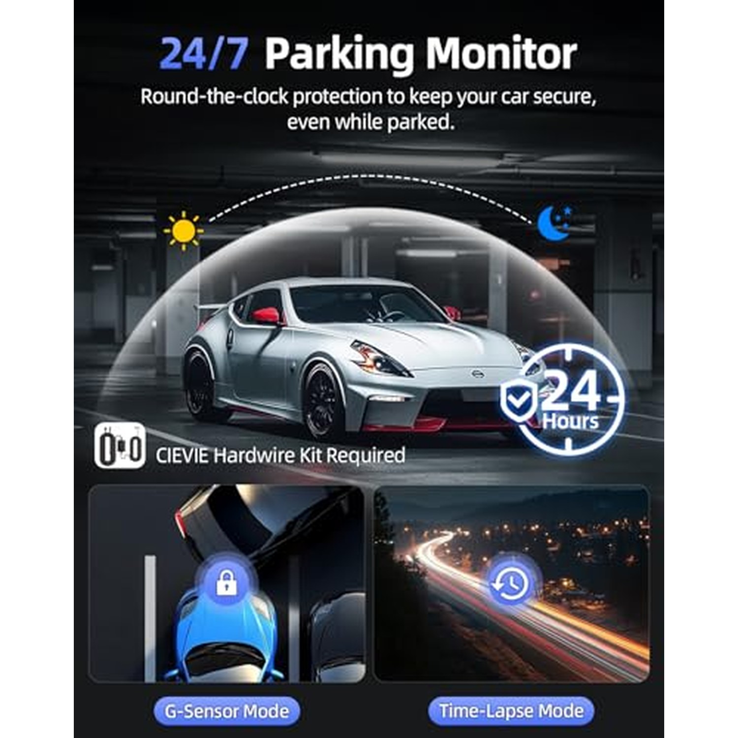 4K Dash Cam Front and Rear with 64GB Card, 1.5-Inch Display — image 6