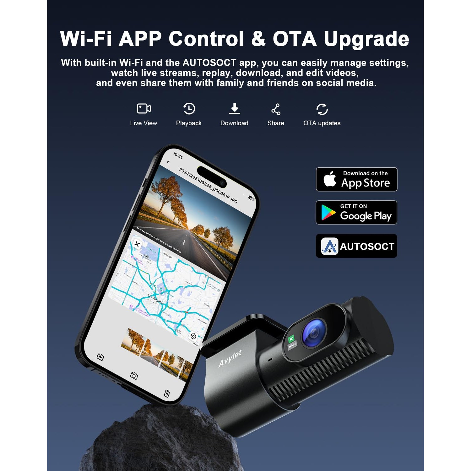 Avylet 4K+1080P Dash Cam Front and Rear — image 4