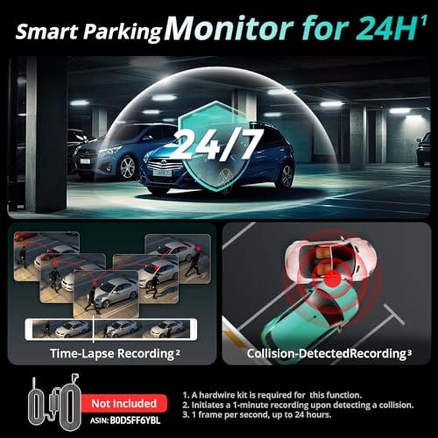 BOTSLAB 4K Dual Dash Cam Front and Rear, STARVIS 2 Sensor — image 6
