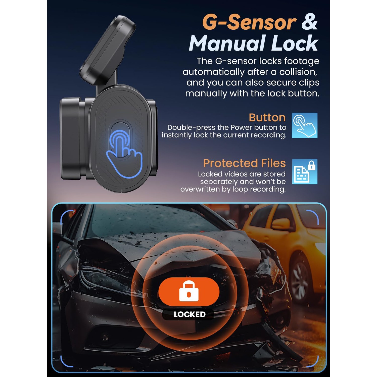 TINAZEOK C3 4K+1080P Dual Dash Cam Front and Rear — image 4