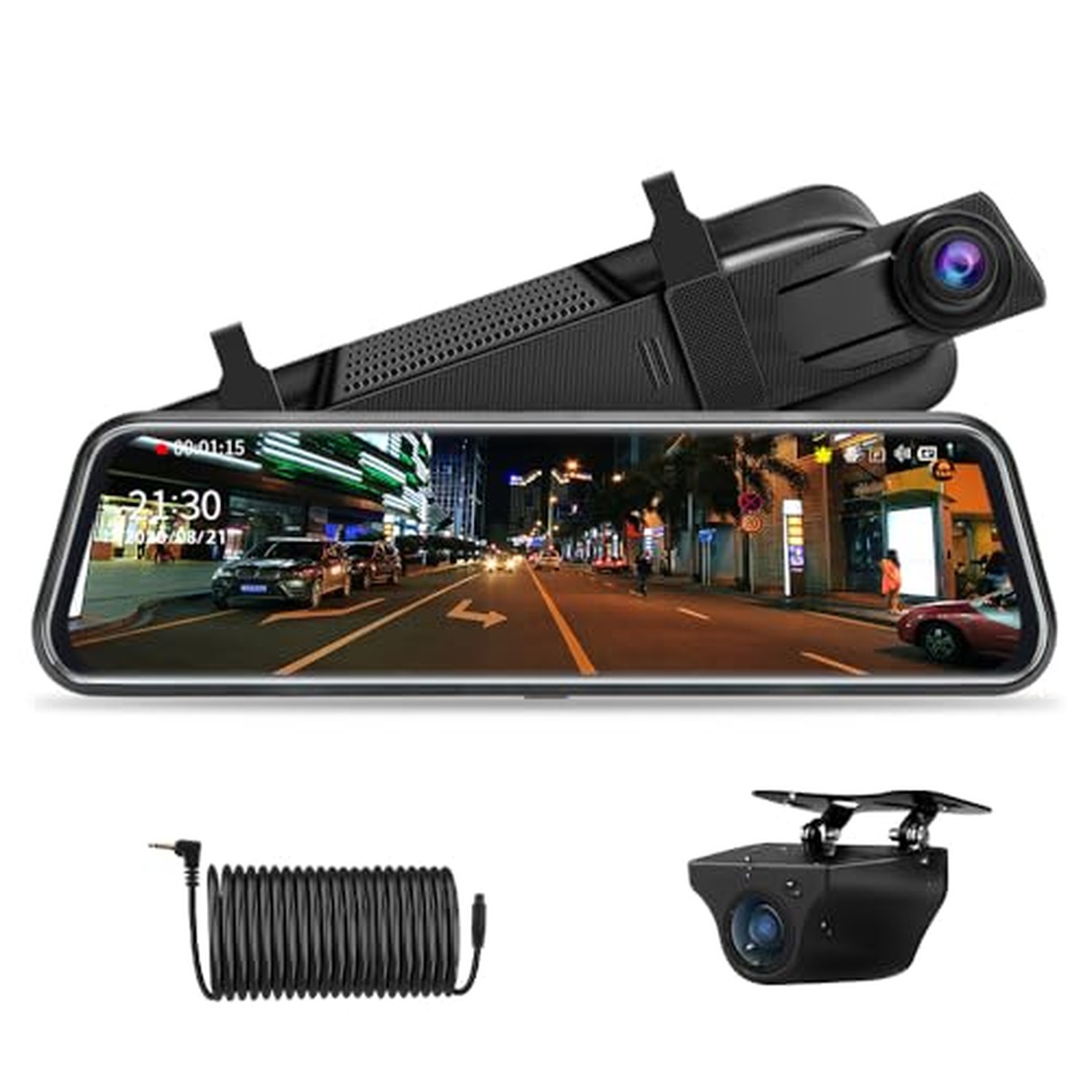 Jansite 10" Mirror Dash Cam Front and Rear View Camera — image 2
