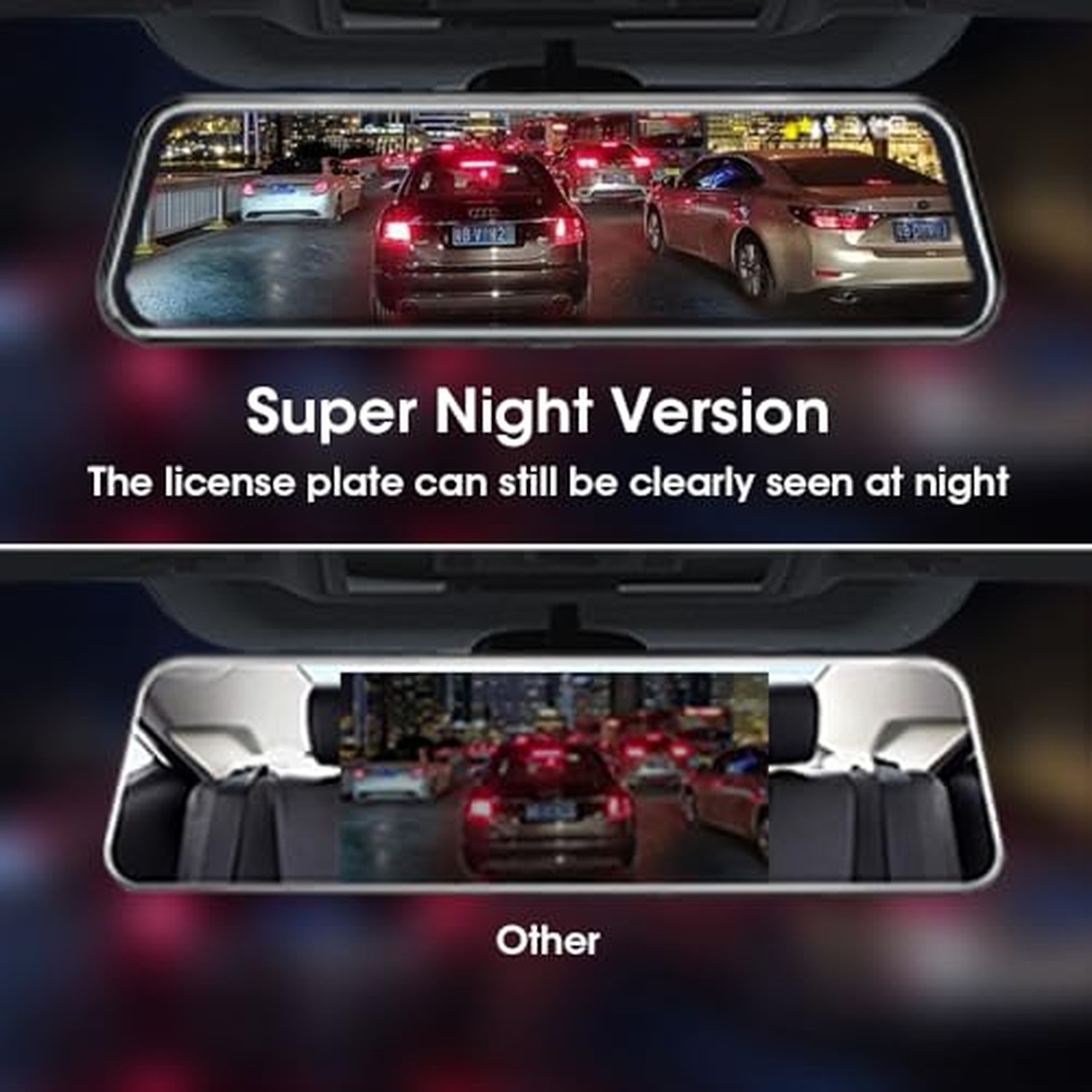 Jansite 10" Mirror Dash Cam Front and Rear View Camera — image 4
