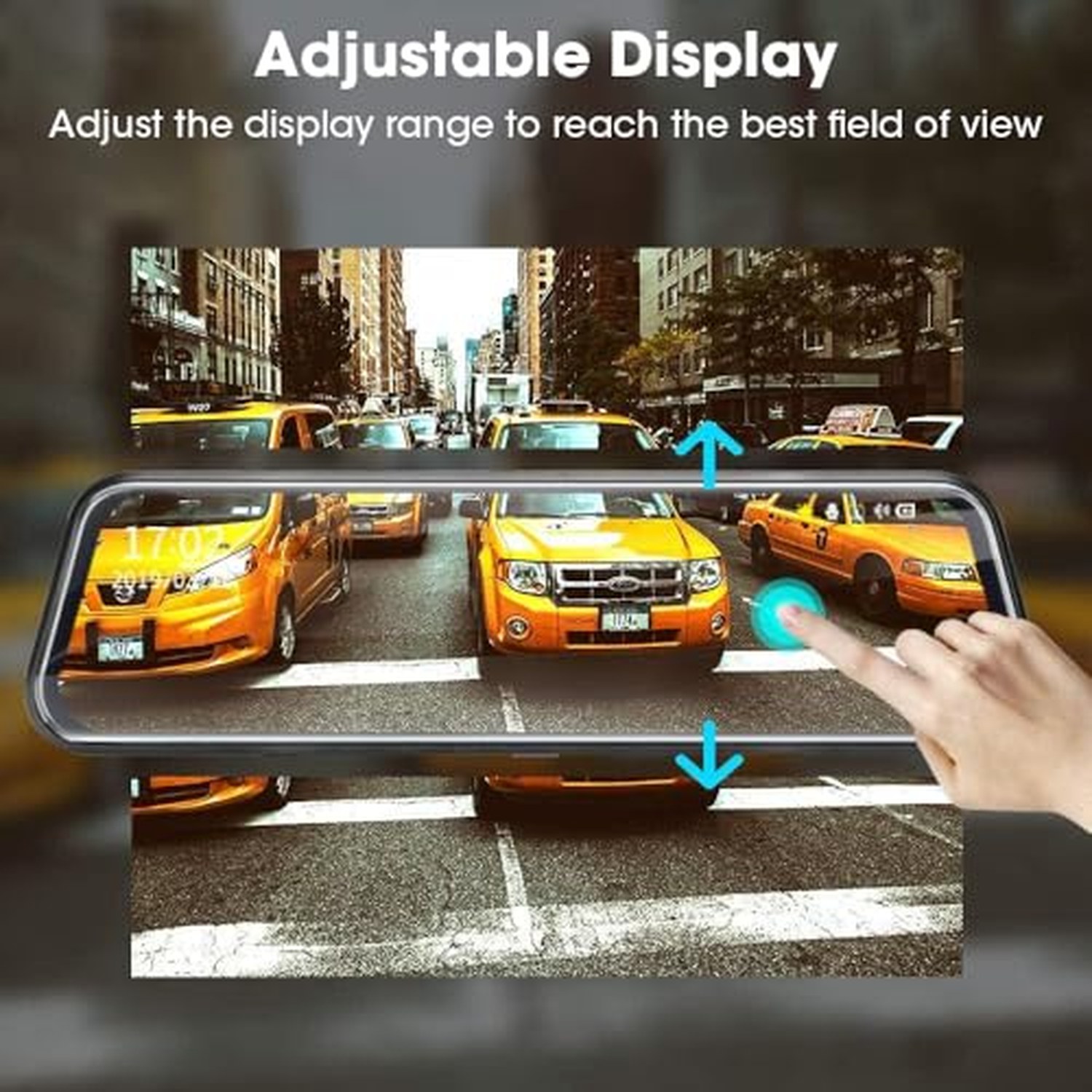 Jansite 10" Mirror Dash Cam Front and Rear View Camera — image 7