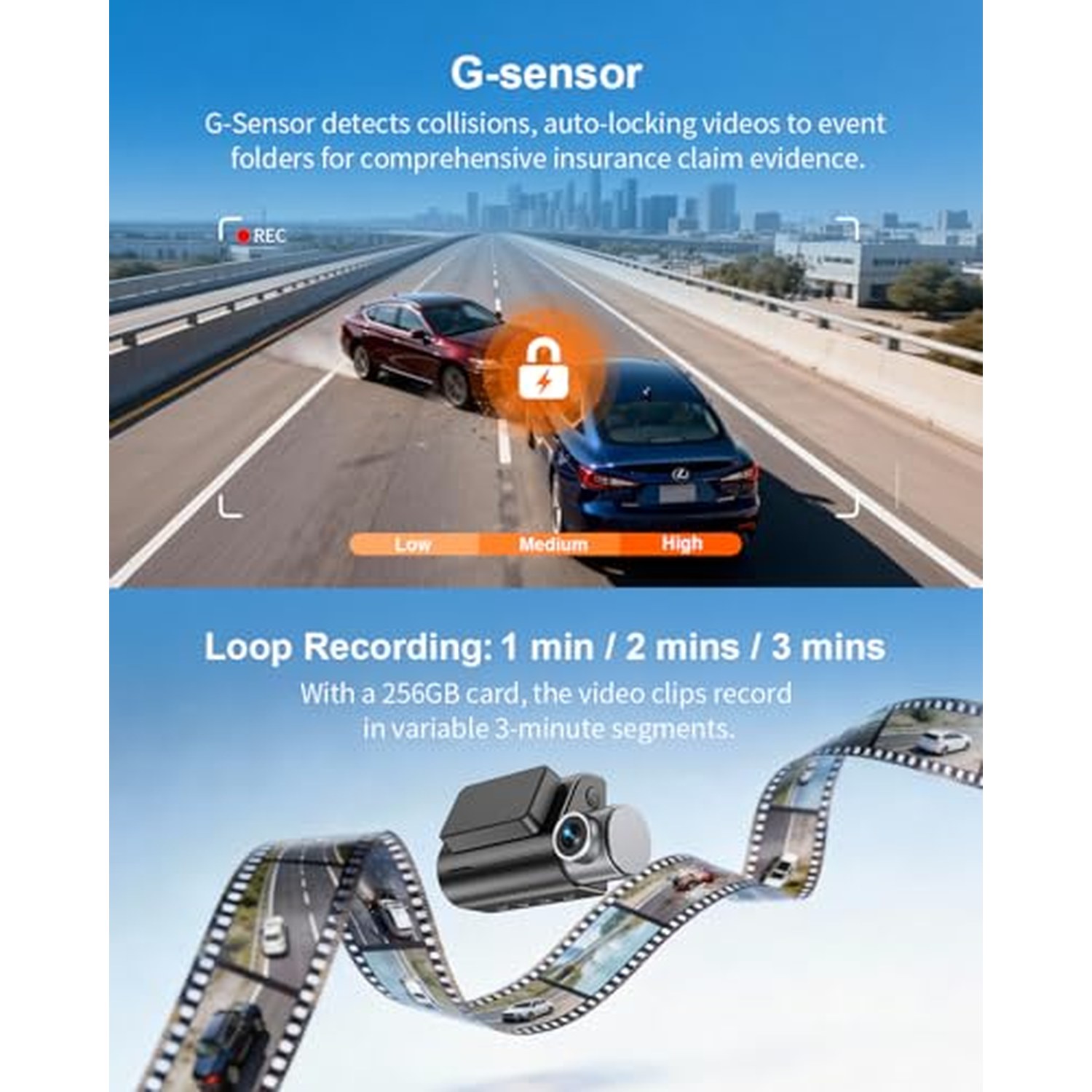 KAWA 4K Dash Cam Front and Rear, 2K HDR, Voice Control — image 7