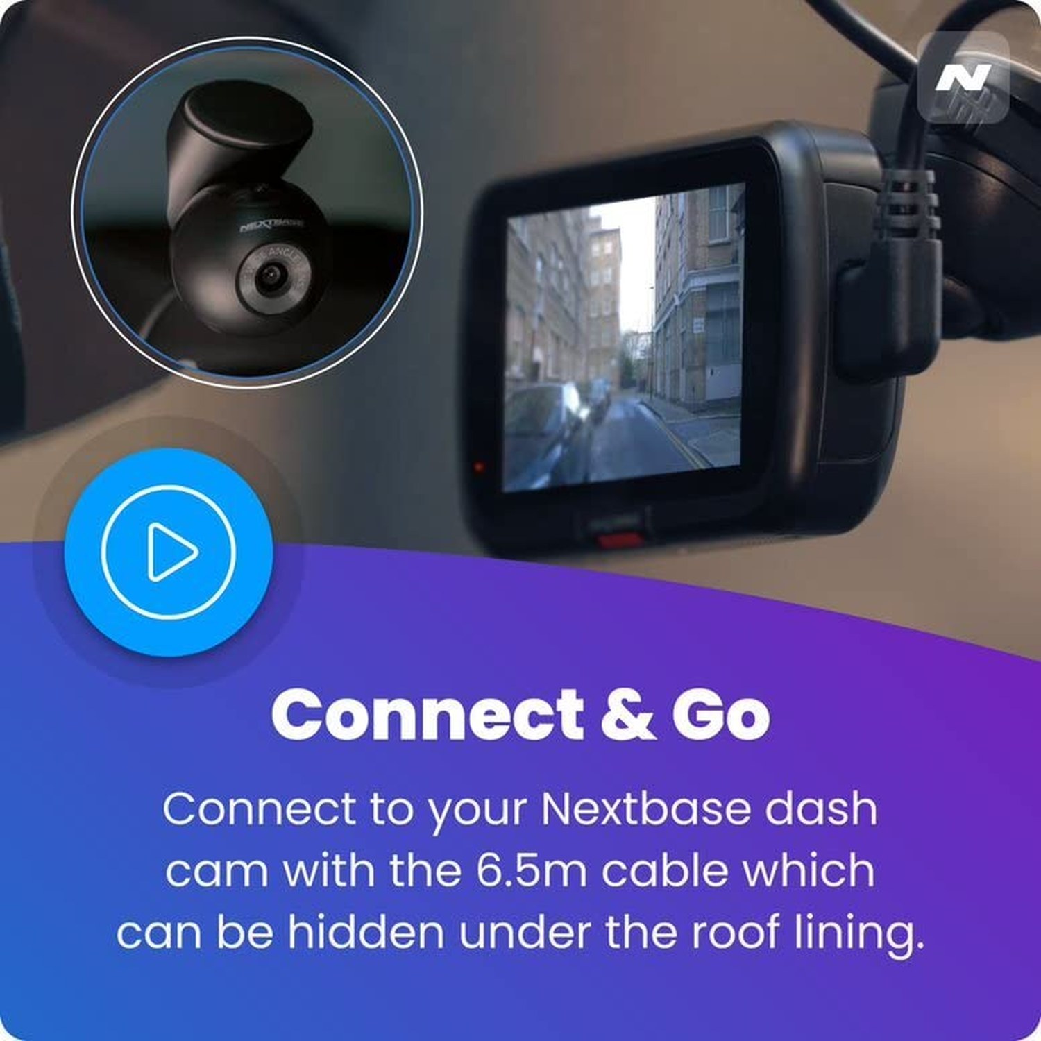 Nextbase 322GW Dash Cam Front and Rear Camera — image 3