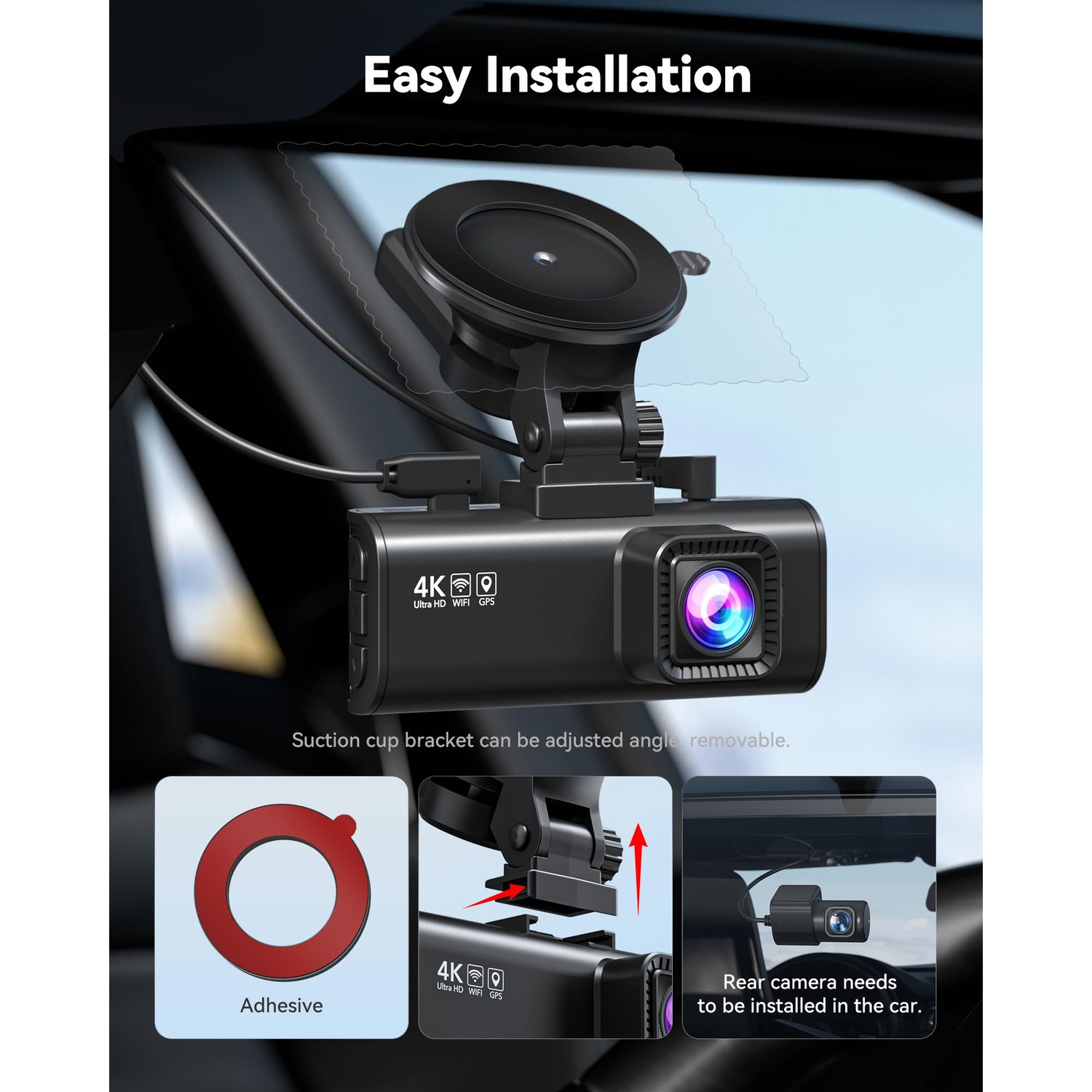 REDTIGER F7NP 4K Dash Cam Front and Rear, STARVIS 2 Ultra Night Vision — image 8