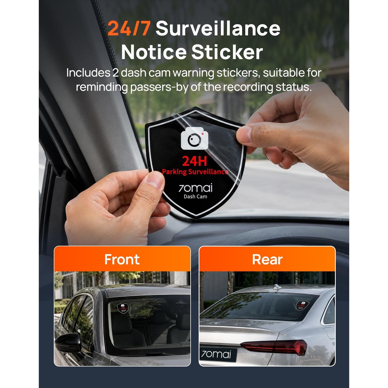 70mai A800SE Dash Cam Front and Rear 4K UHD+1080P — image 2