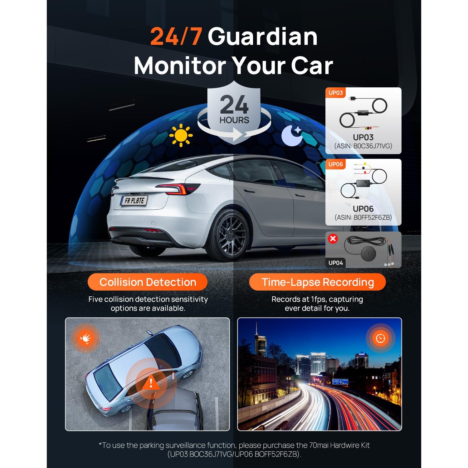 70mai A800SE Dash Cam Front and Rear 4K UHD+1080P — image 5