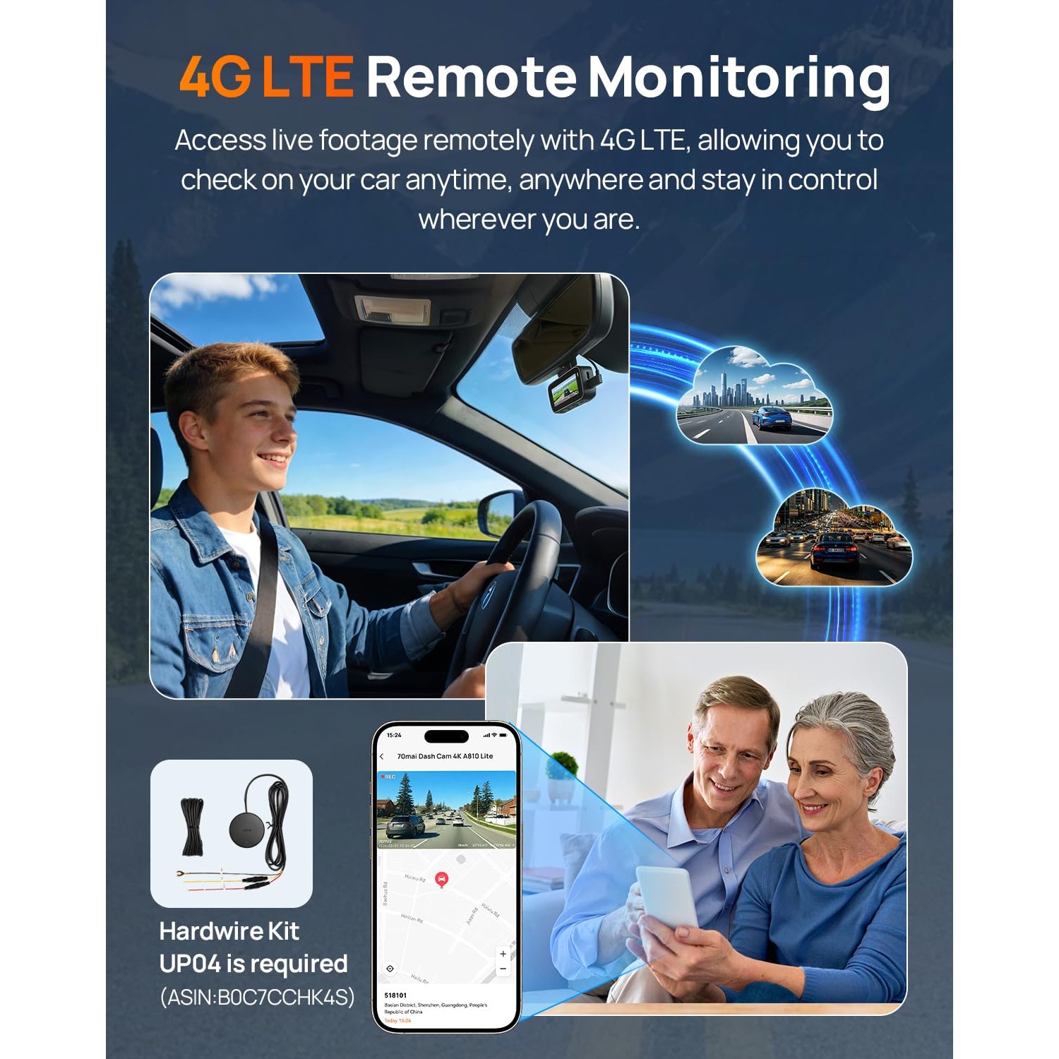 70mai A810 Lite 4K Dash Cam Front and Rear — image 7
