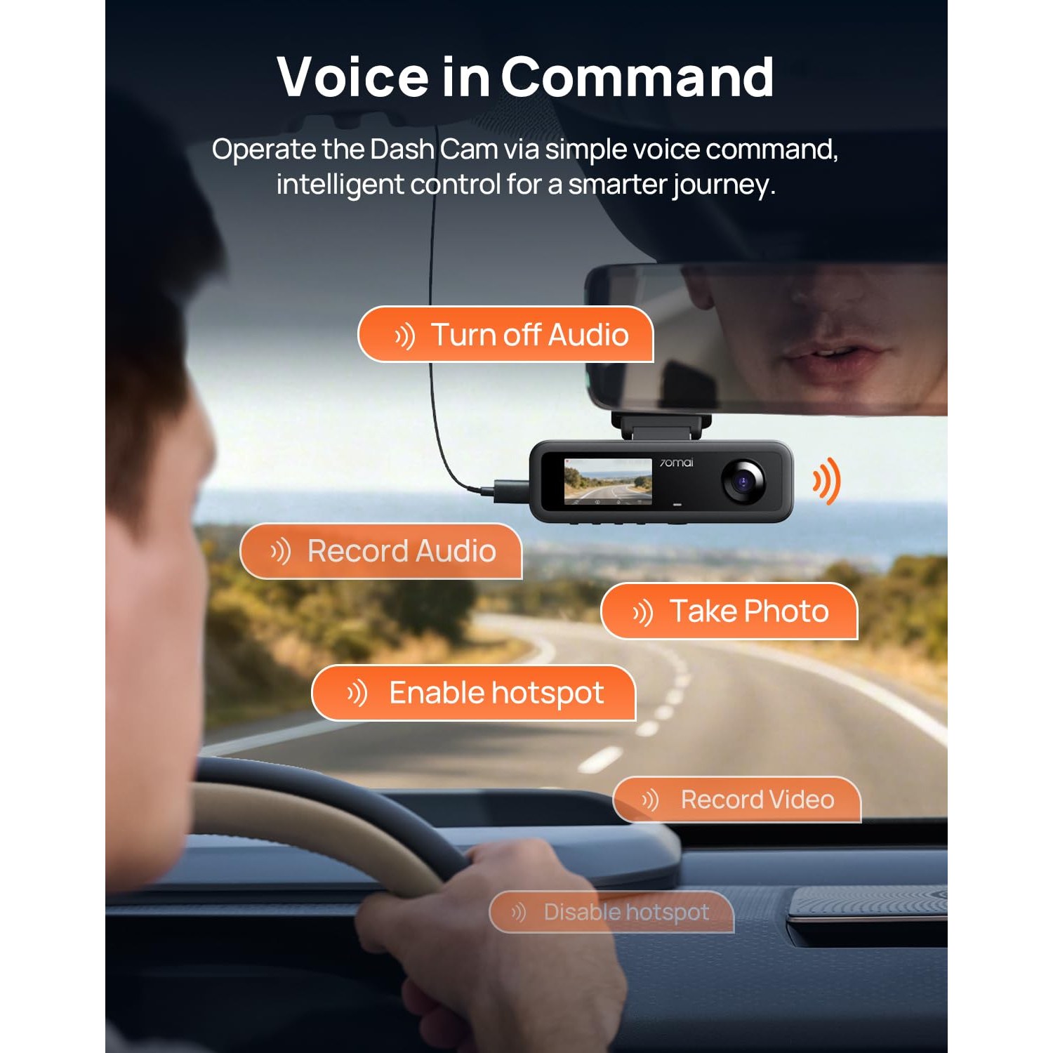 70mai T800E 4K 3-Channel Dash Cam Front, Rear and Inside — image 10